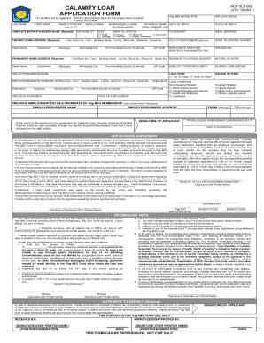 CALAMITY LOAN APPLICATION FORM (CLAF) HQP .